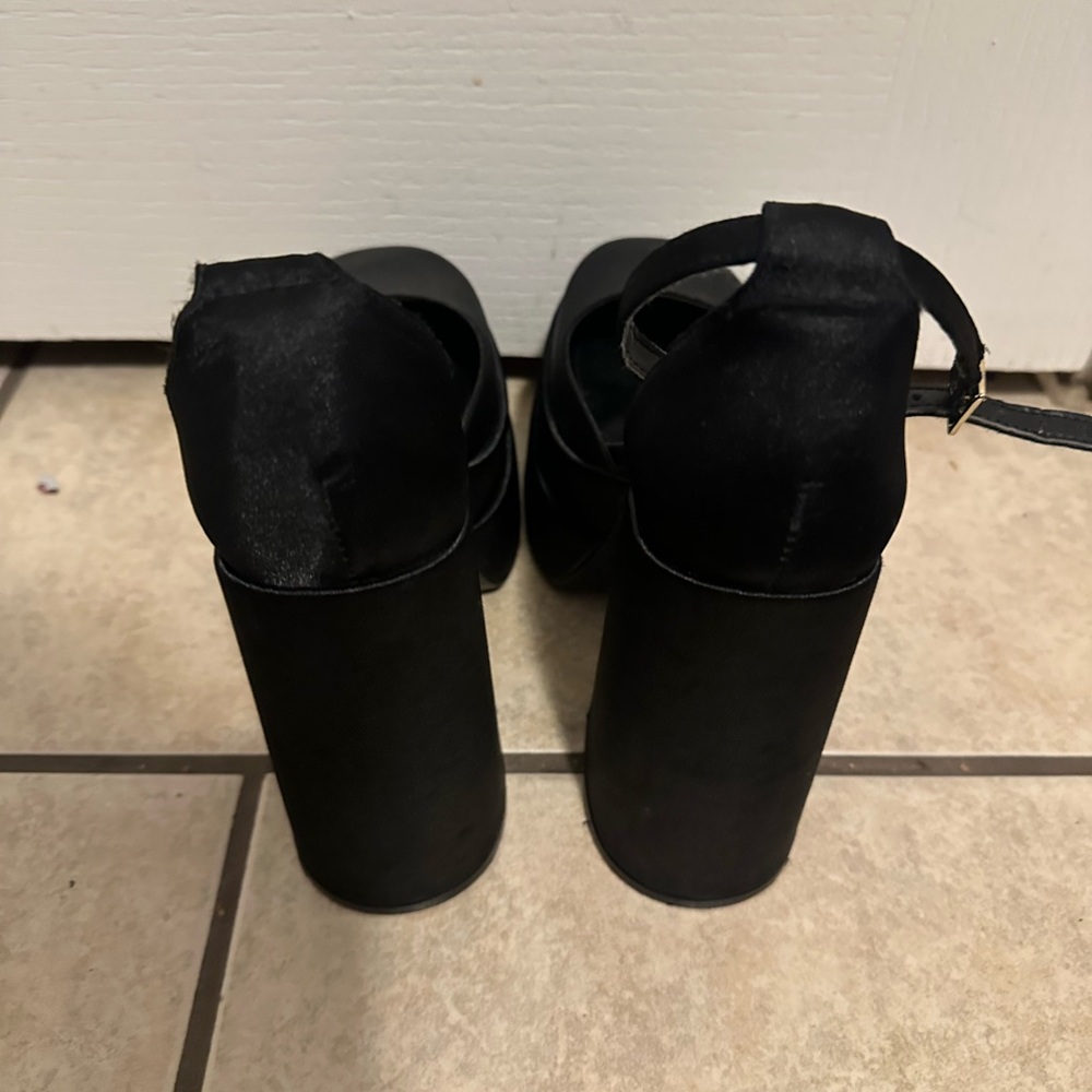 Chunki Platform Ankle-Strap Heels Jn Black View 6